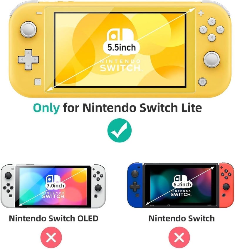Linsaner 1-Piece Tempered Glass Screen Protector, Custom-Made for Nintendo Switch Lite HD,Anti-Scratch,Clear and Transparent,Fingerprint-Resistant, Bubble-Free Installation,Fit for Switch Lite - Image 2